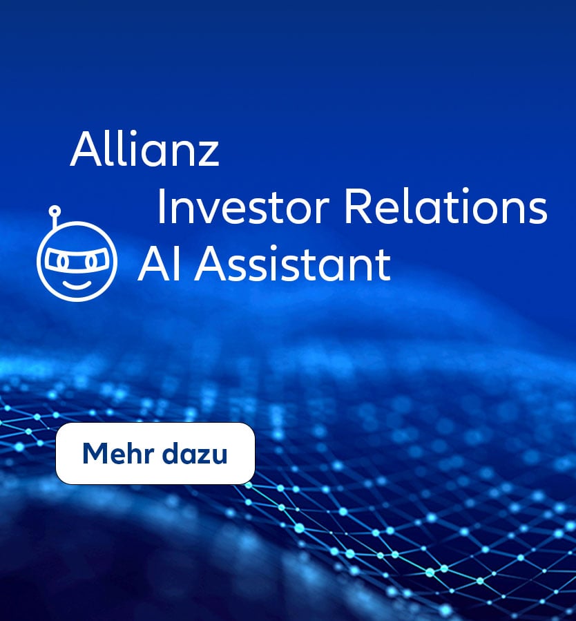 Allianz Investor Relations AI Assistant. Klicken Sie, um mehr zu erfahren