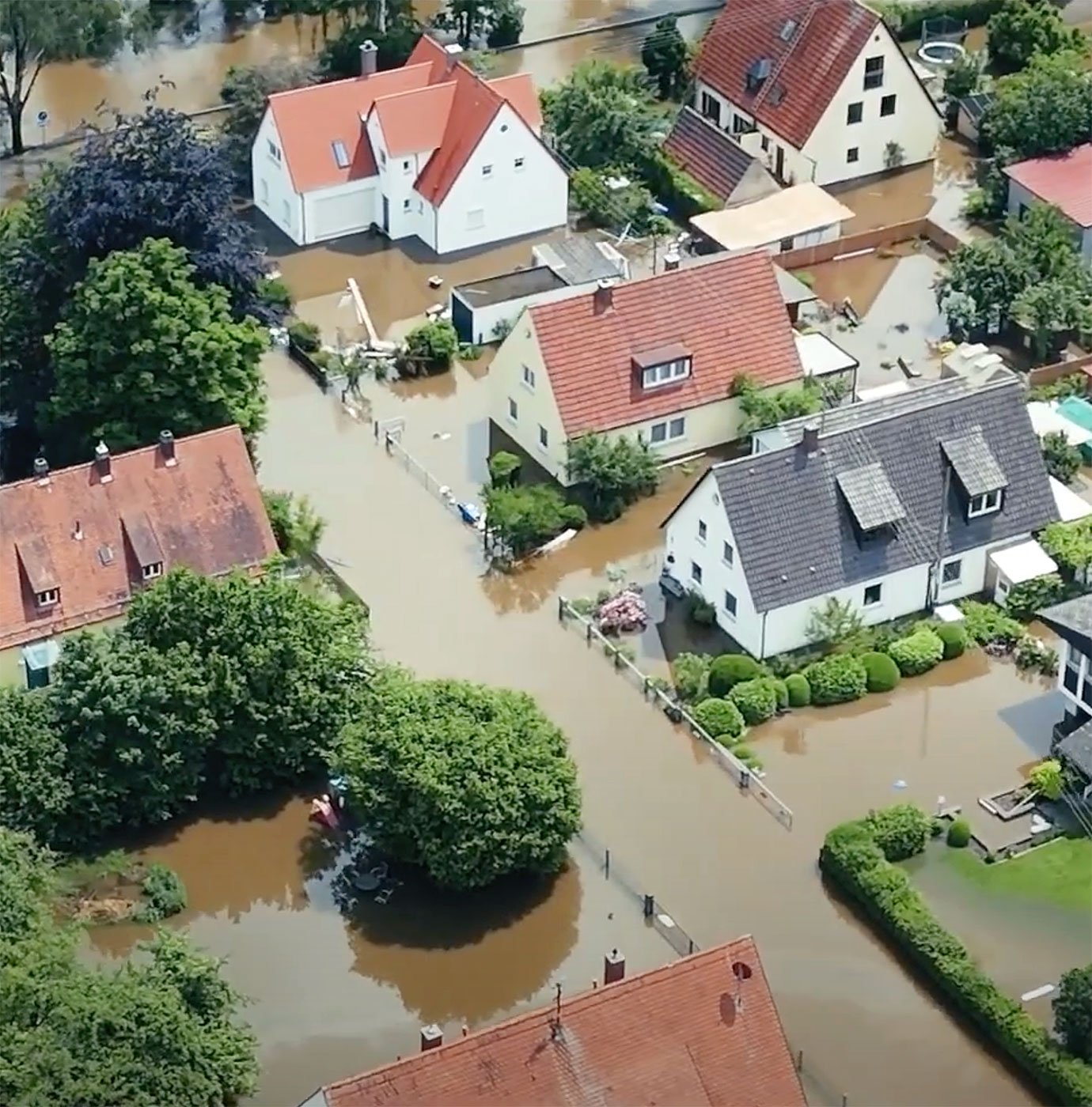 collage of damage images arranged in a wirlwind form