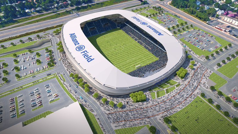 Allianz und Minnesota United FC geben Partnerschaft zur Namensgebung eines neuen Fußballstadions bekannt