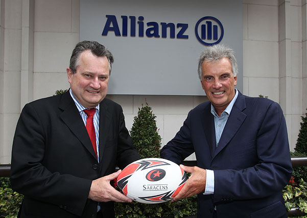Von links: Clement Booth, Vorstandsmitglied der Allianz SE und Nigel Wray, Chairman of Saracens 