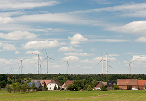 Der Allianz Windpark in Calau.