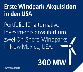 Erste Windpark-Akquisition in den USA