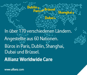 Allianz Worlwide Care: Büros in Paris, Dublin, Shanghai, Dubai und Brüssel.