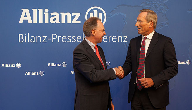 Allianz Vorstandsmitglied Dieter Wemmer und CEO Michael Diekmann
