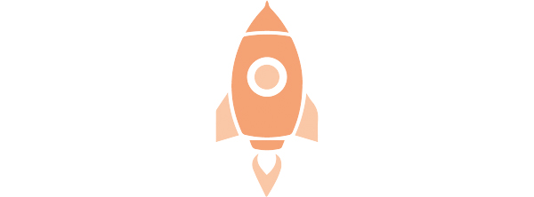 Illustrative icon showing a rocket