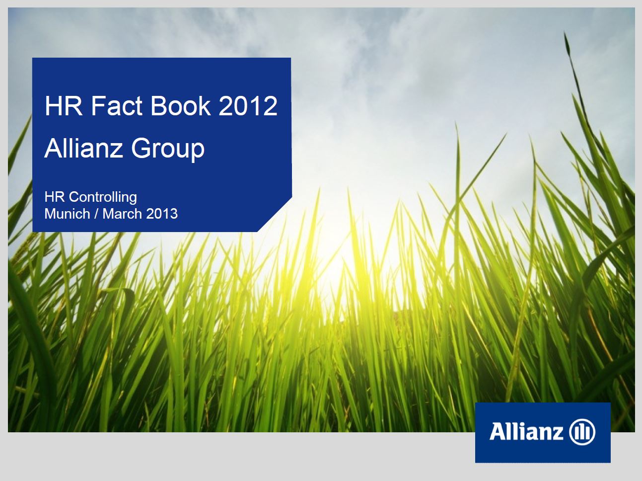 Allianz HR Fact Book 2012 - Cover