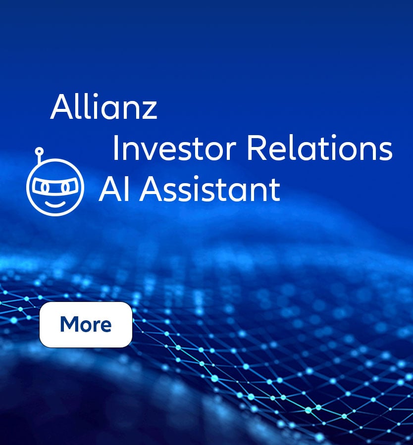 Allianz Investor Relations AI Assistant with CTA to explore more