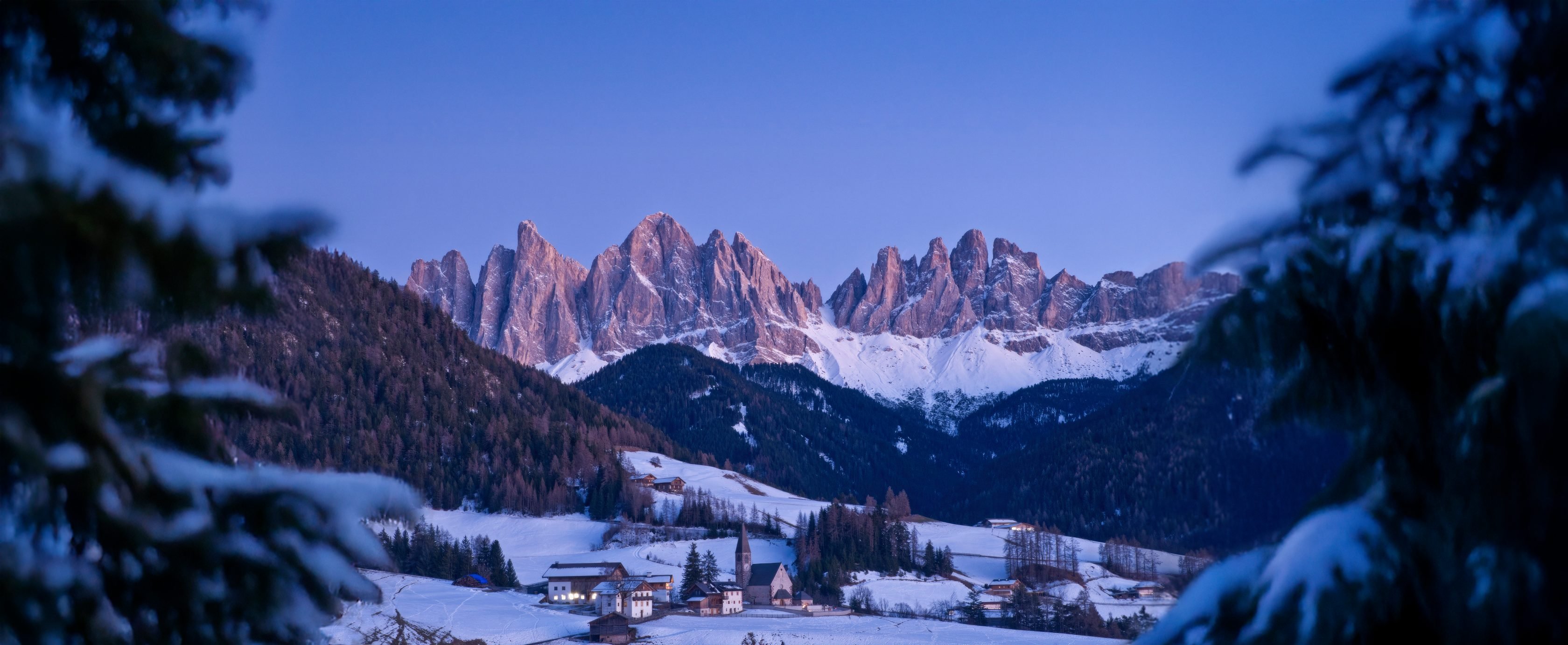 Breathtaking winter landscape of the Dolomites in Italy, setting the stage for the Milano Cortina 2026 Winter Olympics. Get ready for an unforgettable sports event in the heart of the Italian Alps, featuring world-class skiing, snowboarding, bob sled and more. 
