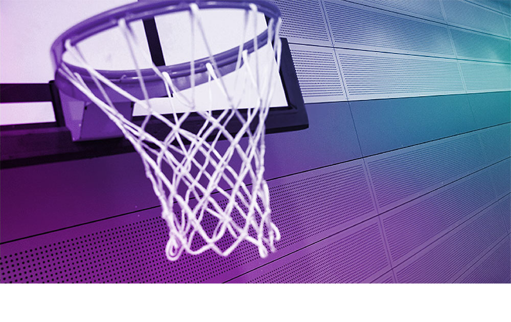 Close-up of a basketball basket