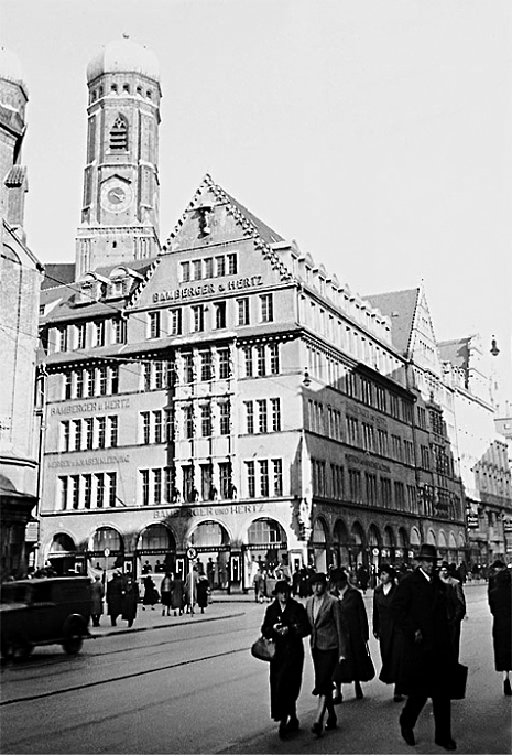 The Kaufingerstrasse Store in Munich, “aryanized” through purchase in 1940. After the war it became the object of a restitution suit - Stadtarchiv München