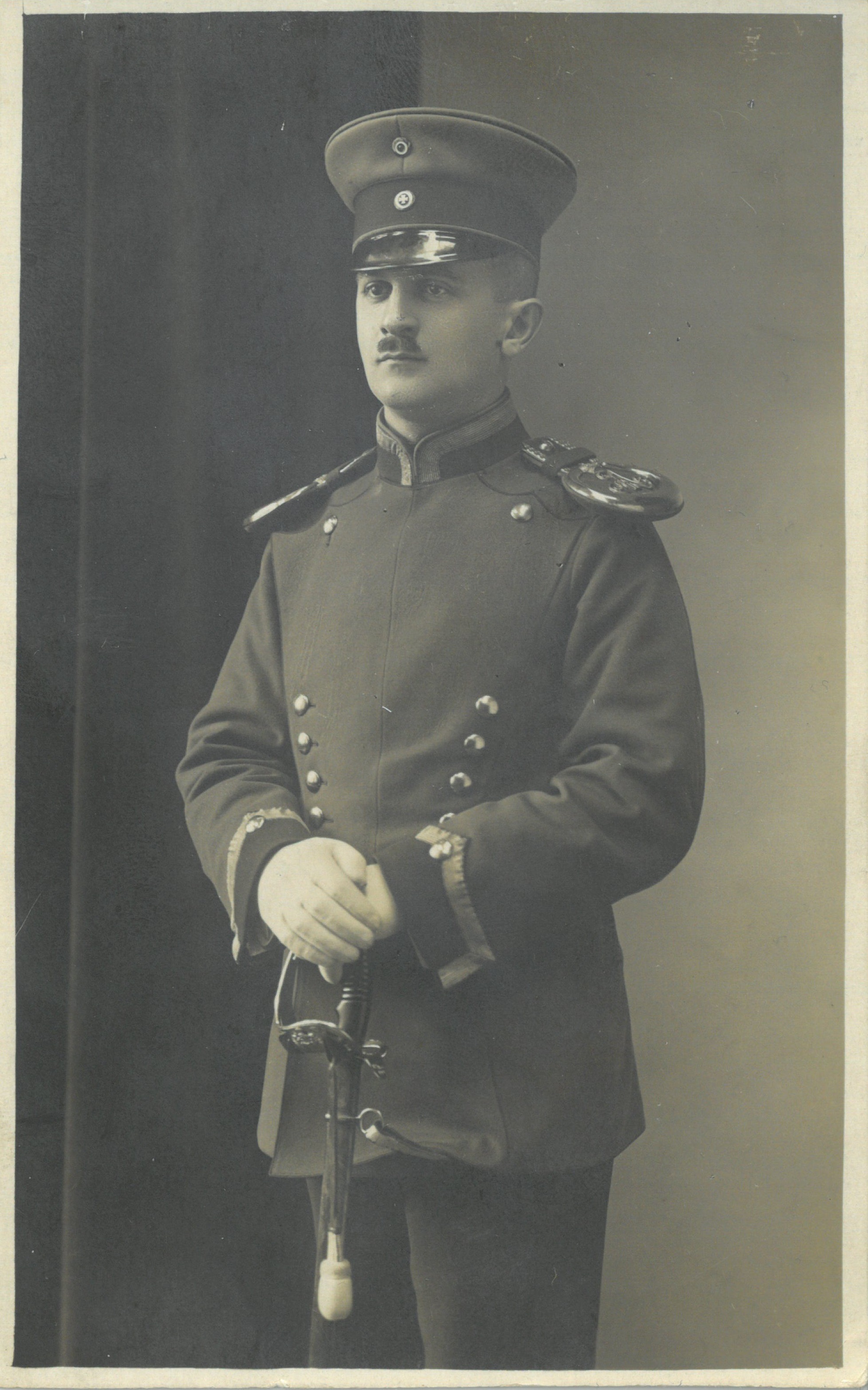 Portrait of Martin Lachmann as soldier of the German army.