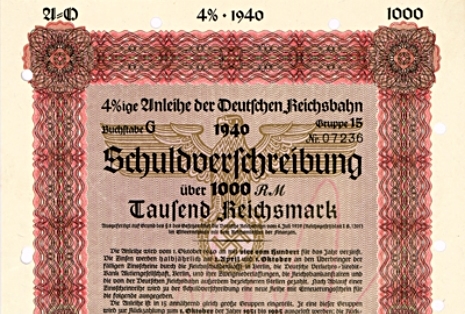  Reichsanleihen were government bonds issued by the Reich Debt Administration to finance investments – and to wage war