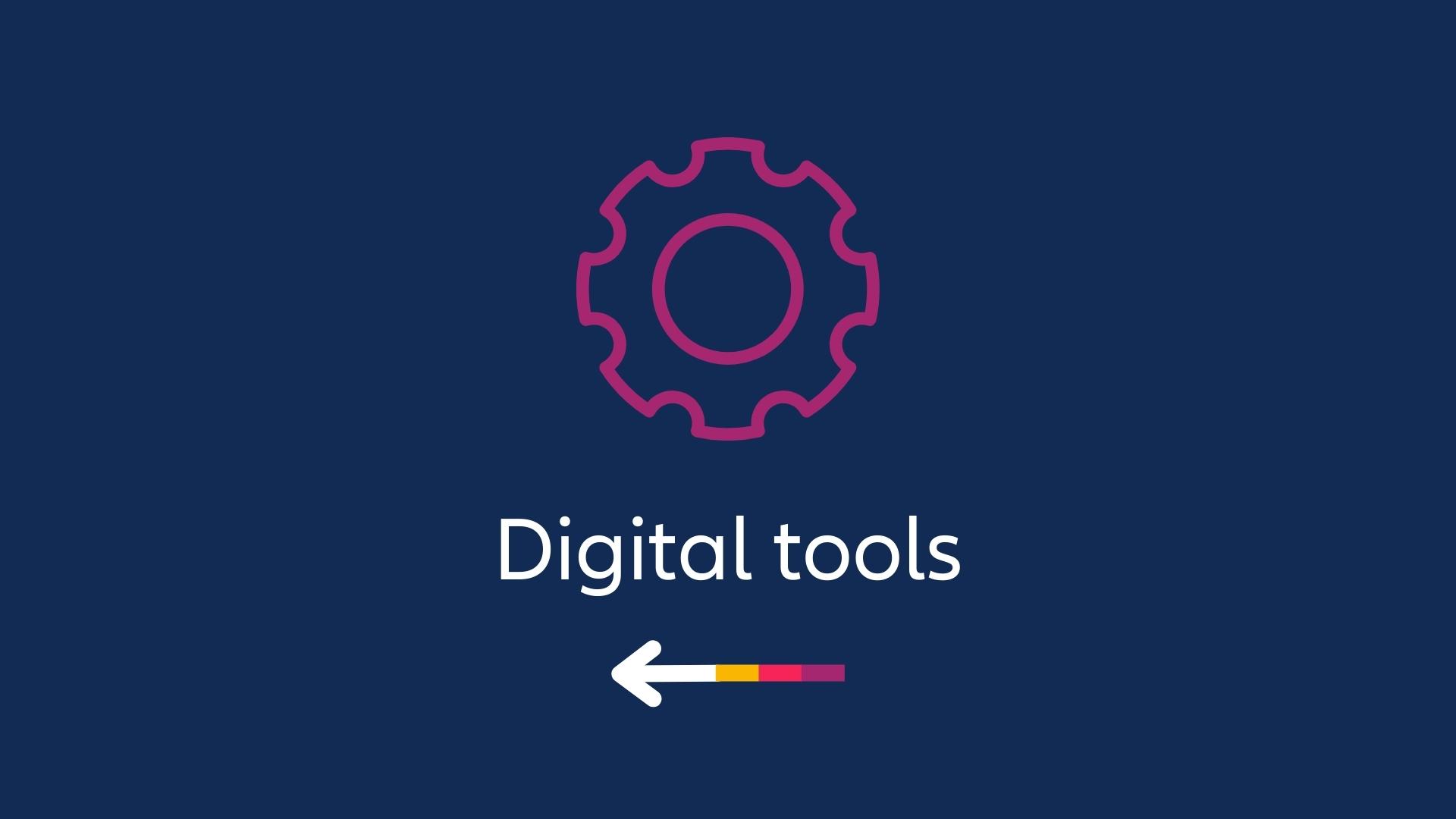 Digital tools, settings icon
