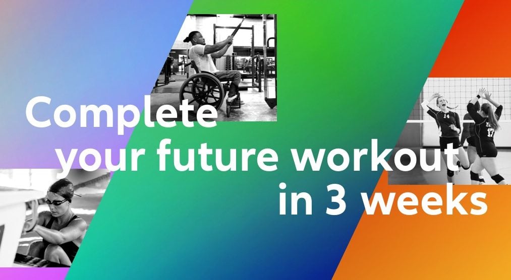 Athletes preparing, practising and playing, divided into three different coloured sections. 