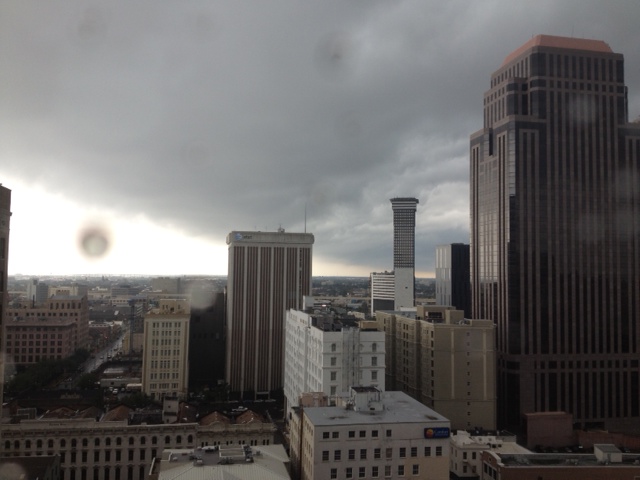Photo taken by Austin Tucker shows sky over New Orleans after Isaac 
