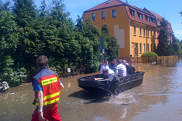 Picture of the flooding in Gera on June 7, 2013