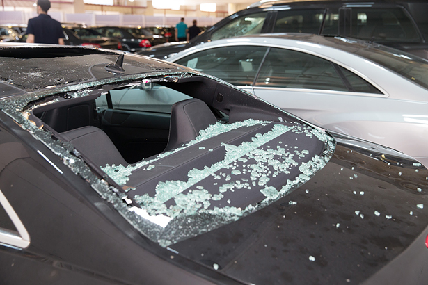 Damage from hail to cars can cost thousands of euros.