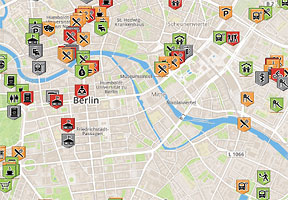 Berlin as shown on Wheelmap.org
