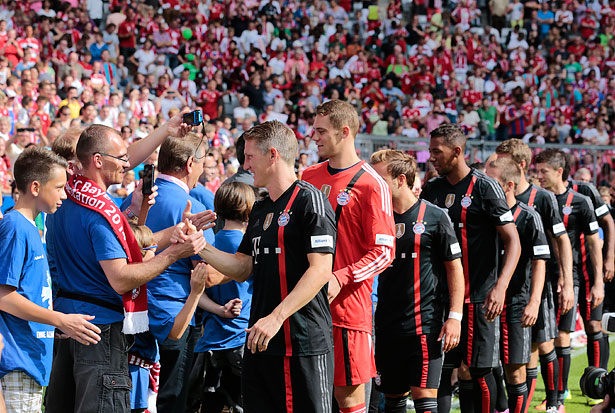 Team Presentation FC Bayern München: Bastian Schweinsteiger, Manuel Neuer, Mario Götze, Jerome Boateng, Robert Lewandowski