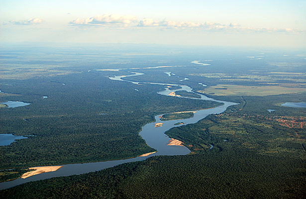 The huge Amazon rainforest is considered to be earth’s green lung.