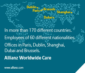 Allianz Worlwide Care: Offices in Paris, Dublin, Shanghai, Dubai und Brussels.