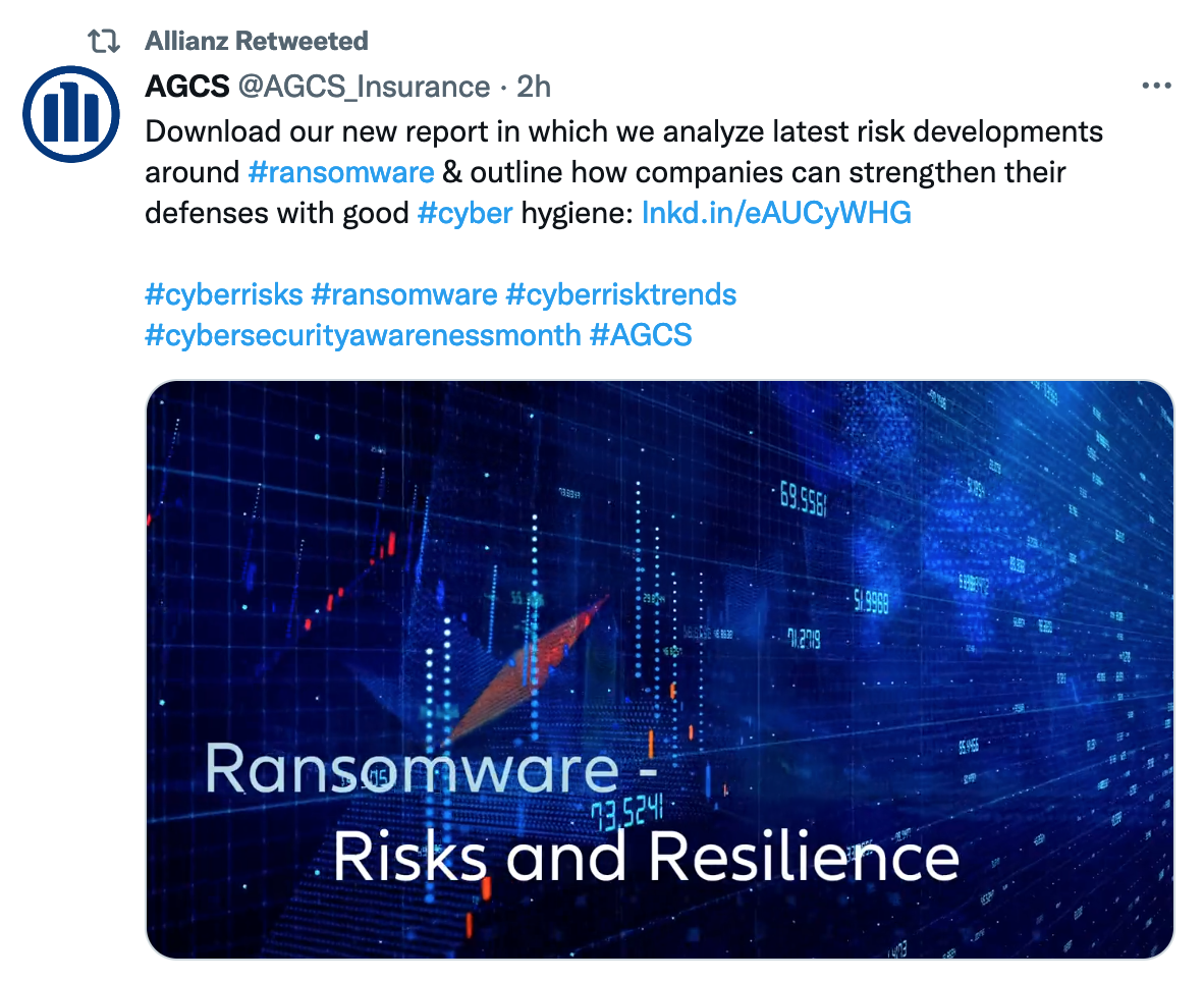 AGCS Ransomware Risks and Trends report on @AGCS