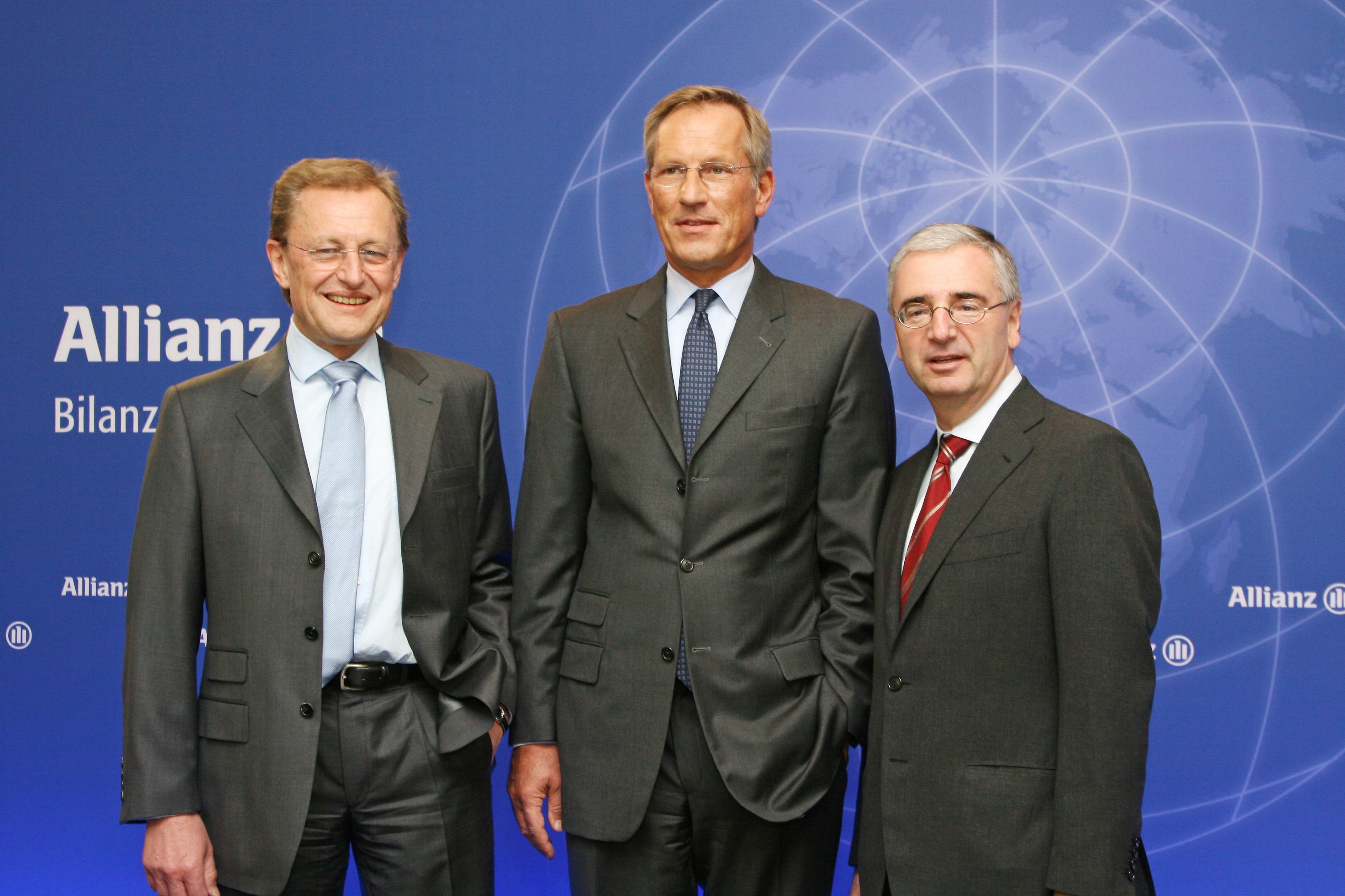 From left: Helmut Perlet, Michael Diekmann, Paul Achleitner