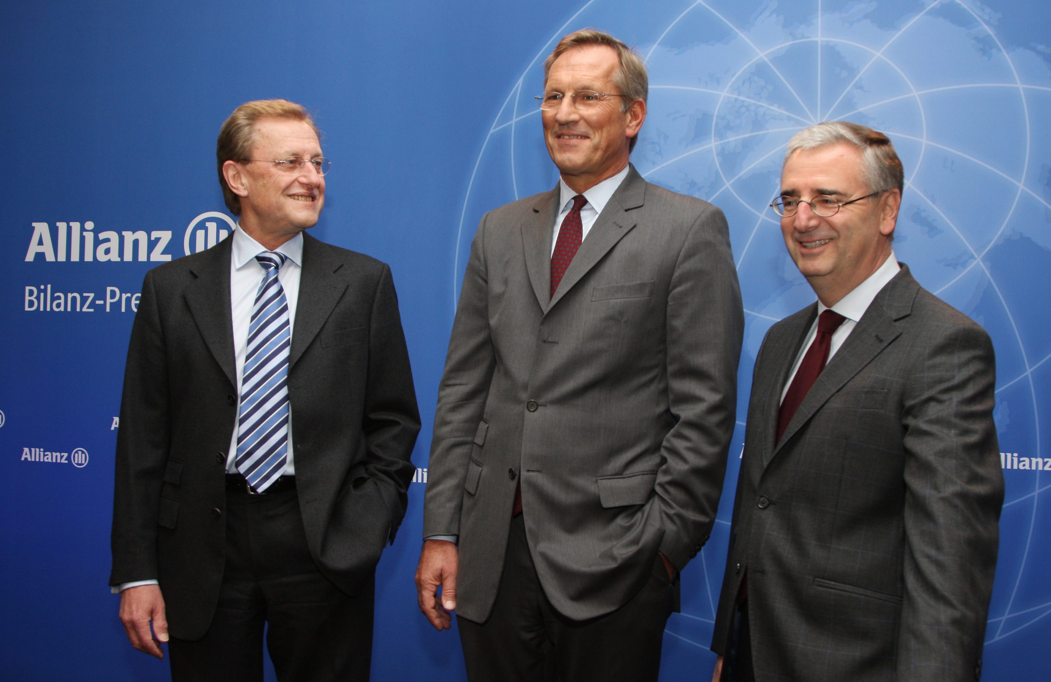 From left: Helmut Perlet, Michael Diekmann, Paul Achleitner