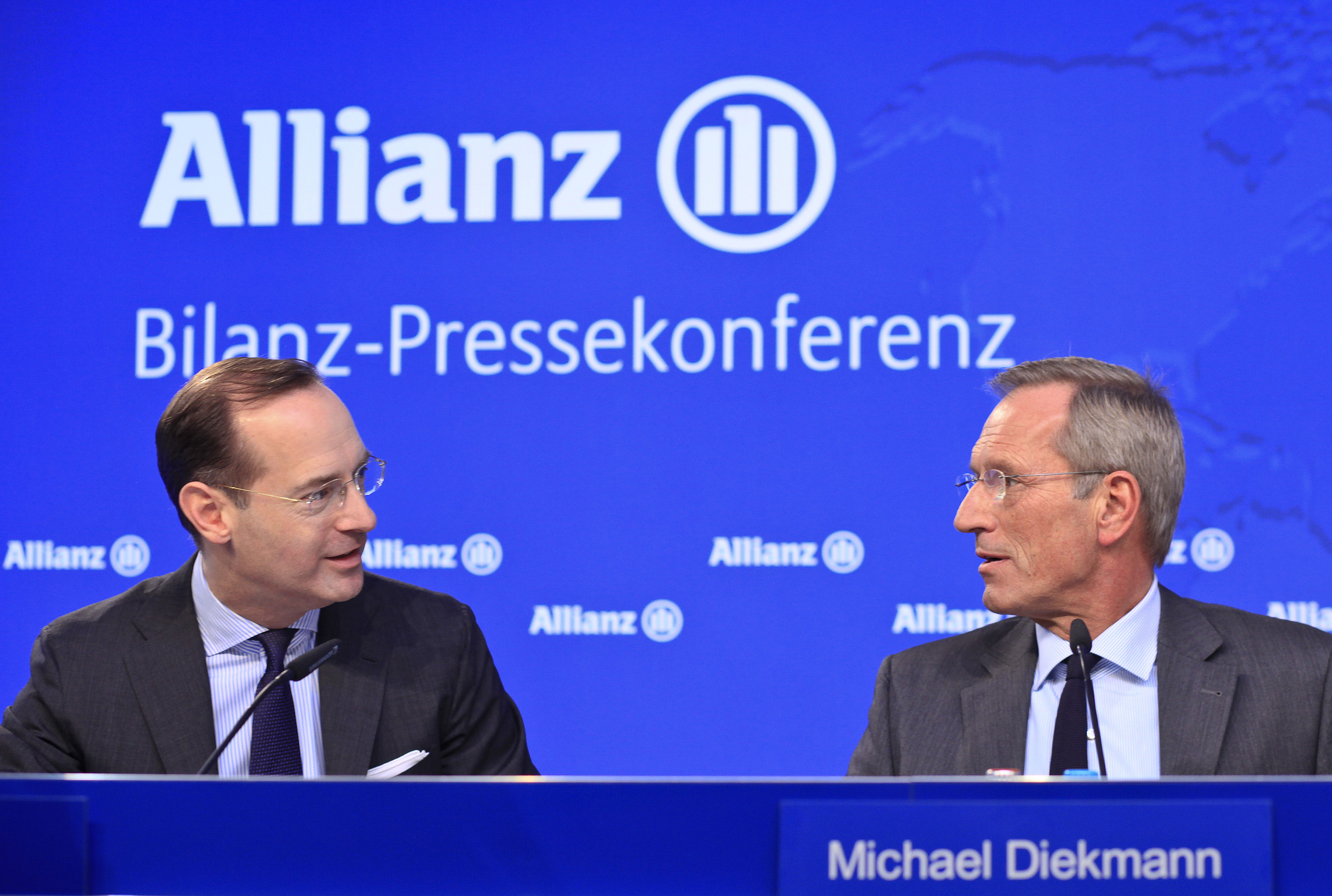 Allianz SE board member Oliver Bäte and CEO Michael Diekmann (from left)