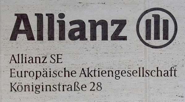 Doorplate of Allianz headquarters in Munich