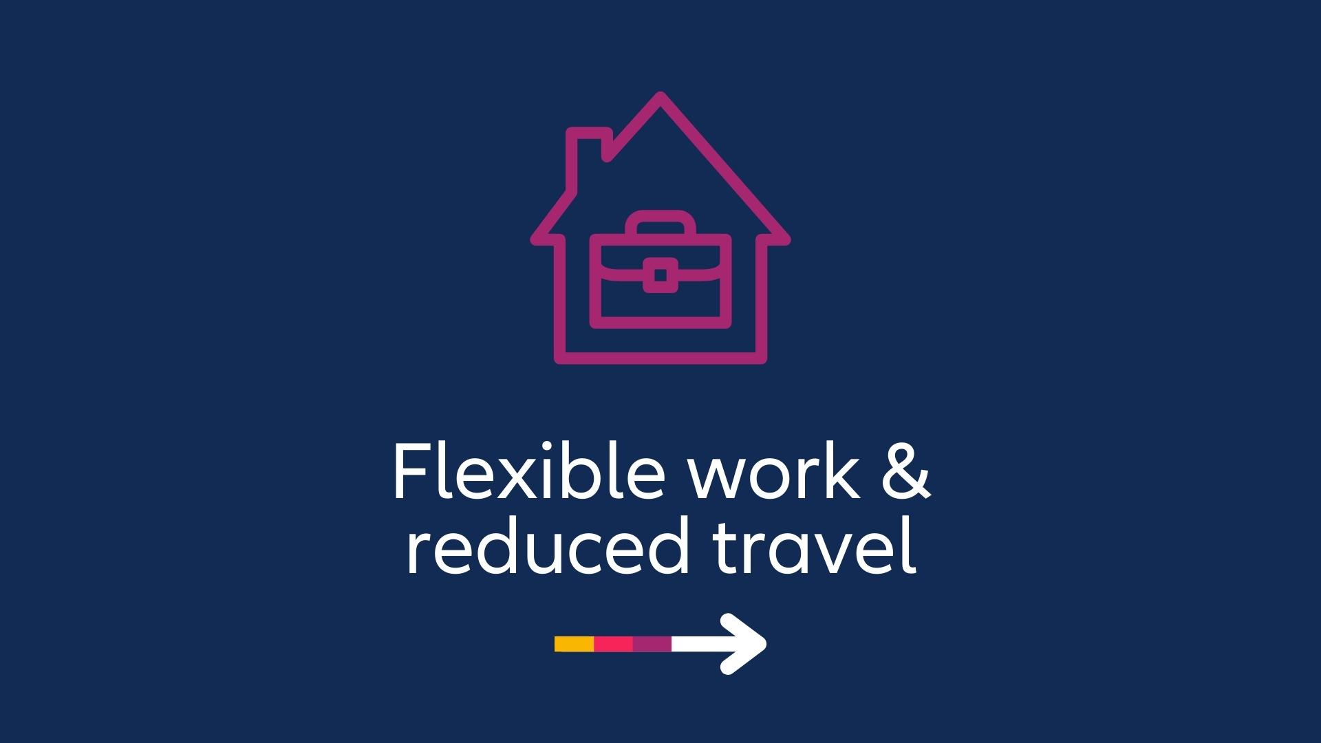 Flexible work and reduced travel, homeoffice icon